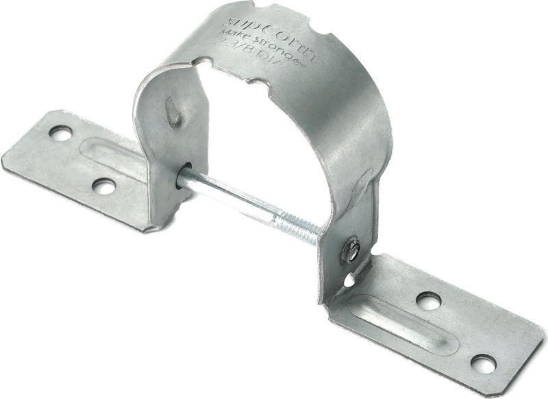 SupConn 2-3/8"" Fence Brackets(24Pcs)  Galvanized Pipe Grip Tie Steel to Wood Fence Bracket Metal Brackets for Metal Posts (No Include Screws) - Image 1